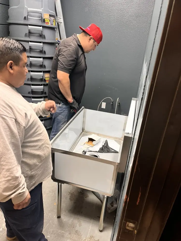 Commercial plumbing and sink installation in Scott